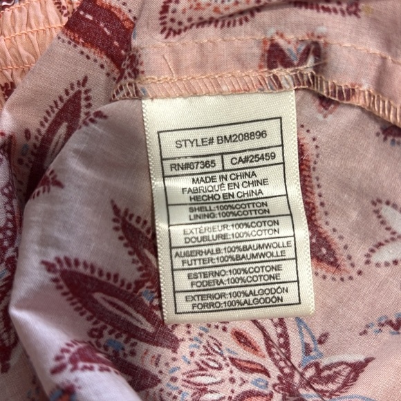 BB Dakota by Steve Madden Pink Mauve Floral Smocked top Mini Dress Size L NWT - Picture 9 of 9